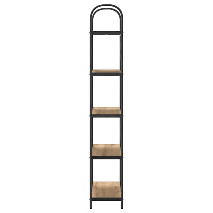 vidaXL Bookshelf 5-Tier 80 x 30 x 183 cm Engineered wood Artisan Oak