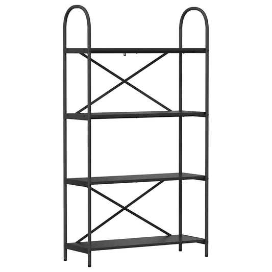 vidaXL Bookshelf 4-Tier 80 x 30 x 146 cm Engineered wood Black Oak