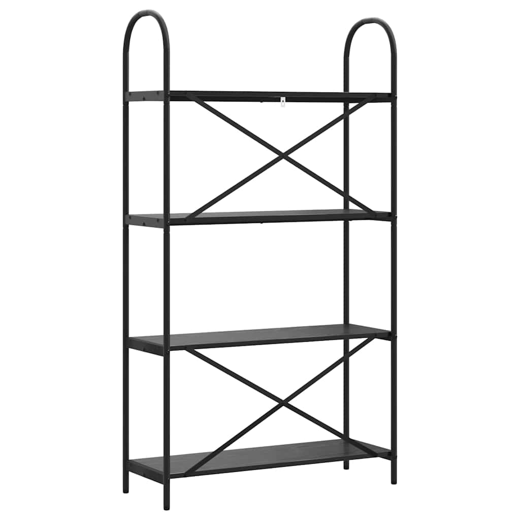 vidaXL Bookshelf Black Oak 80 x 30 x 146 cm Engineered wood