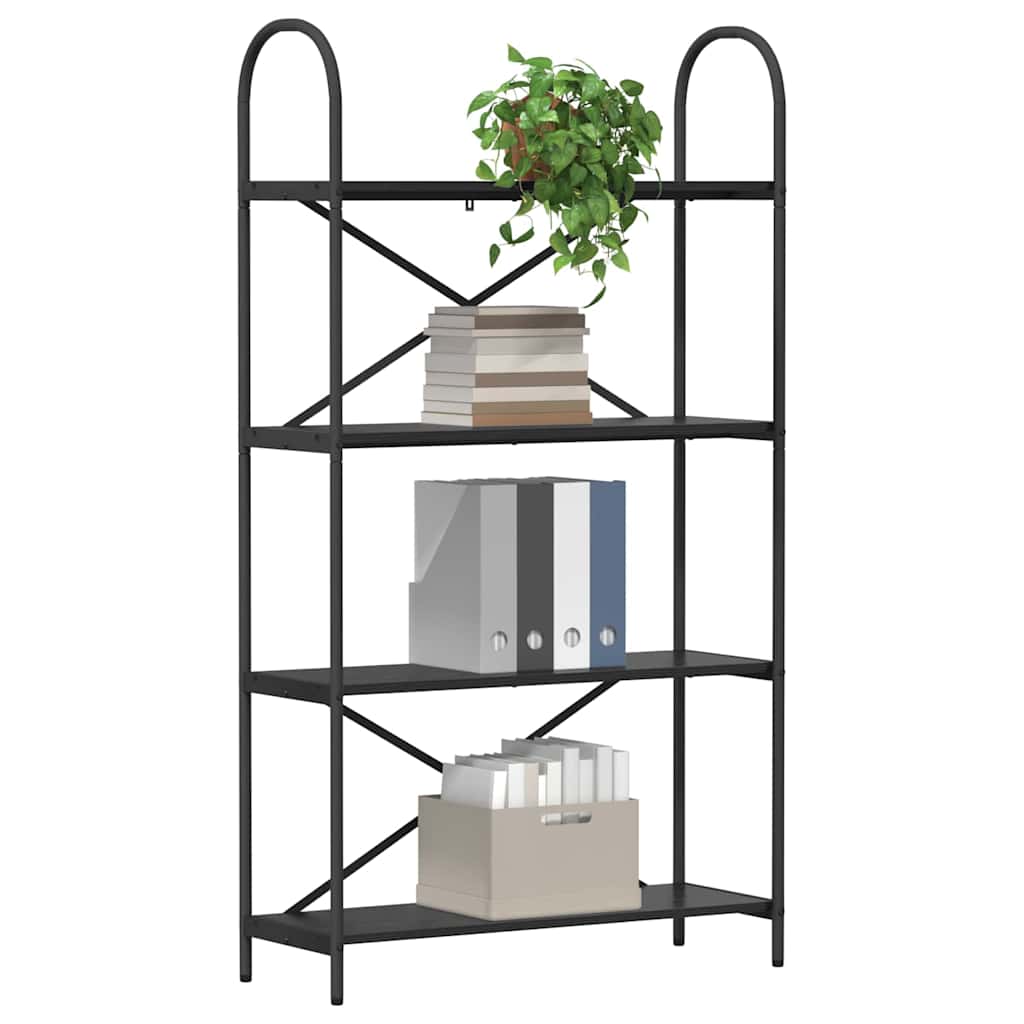 vidaXL Bookshelf Black Oak 80 x 30 x 146 cm Engineered wood