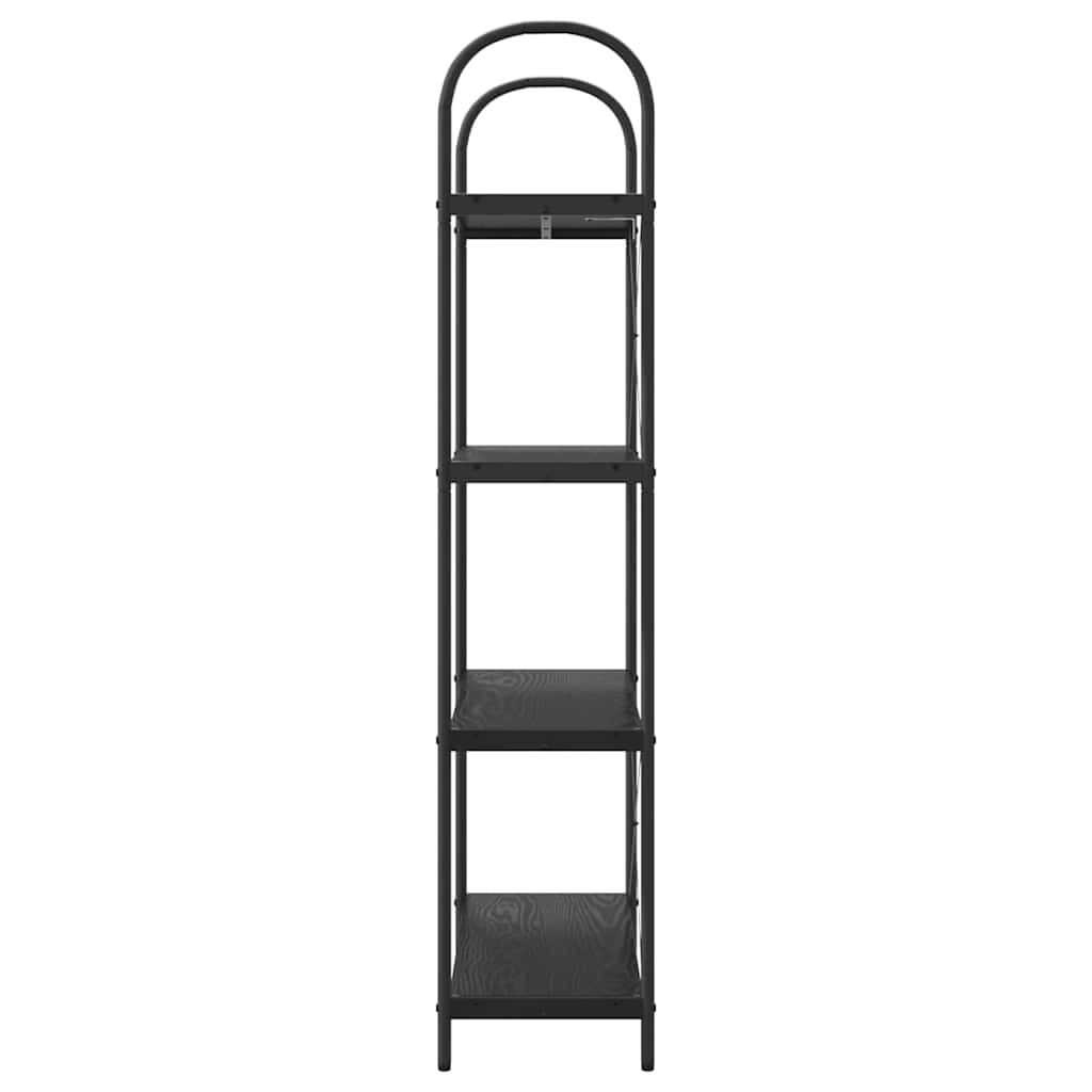 vidaXL Bookshelf Black Oak 80 x 30 x 146 cm Engineered wood