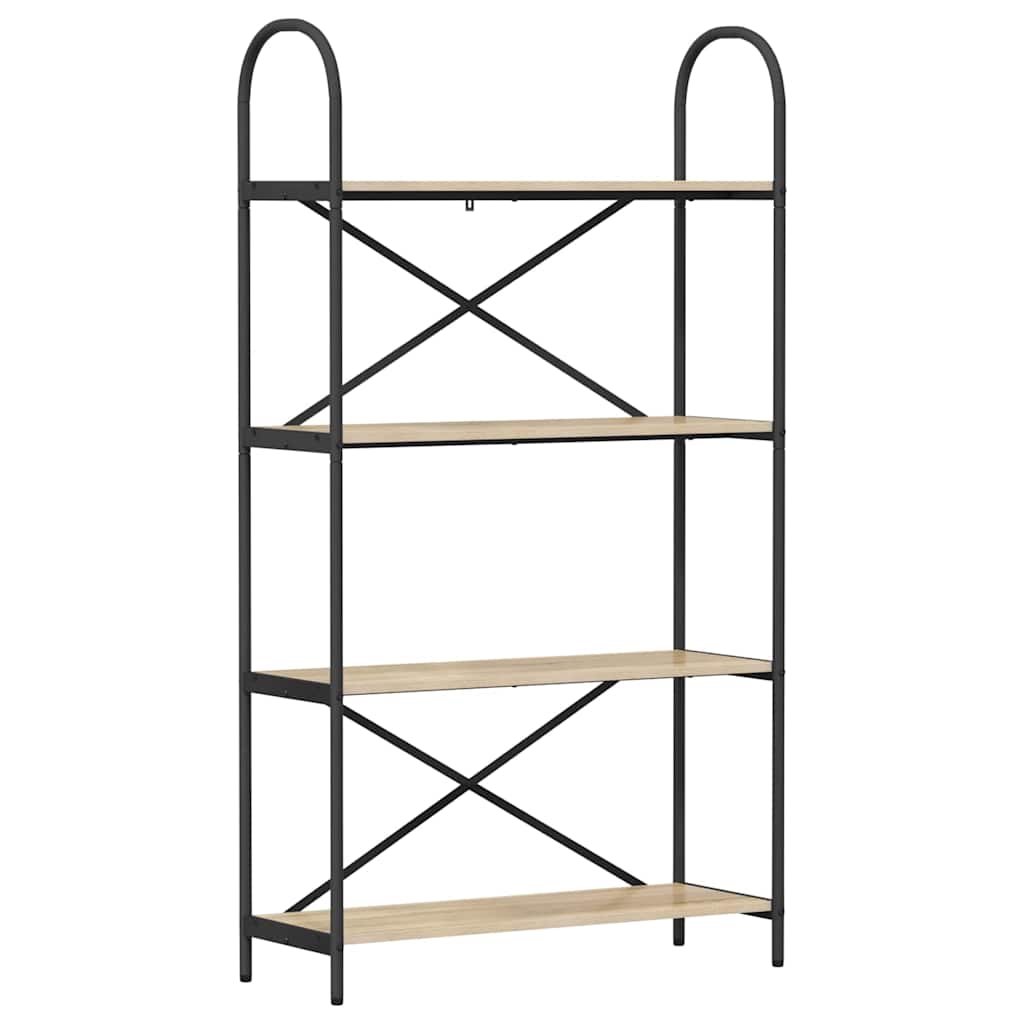 vidaXL Bookshelf 4-Tier 80 x 30 x 146 cm Engineered wood Sonoma Oak