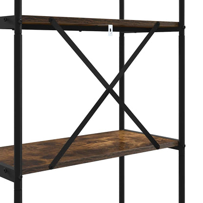 vidaXL Bookshelf Smoked Oak 80 x 30 x 146 cm Engineered wood