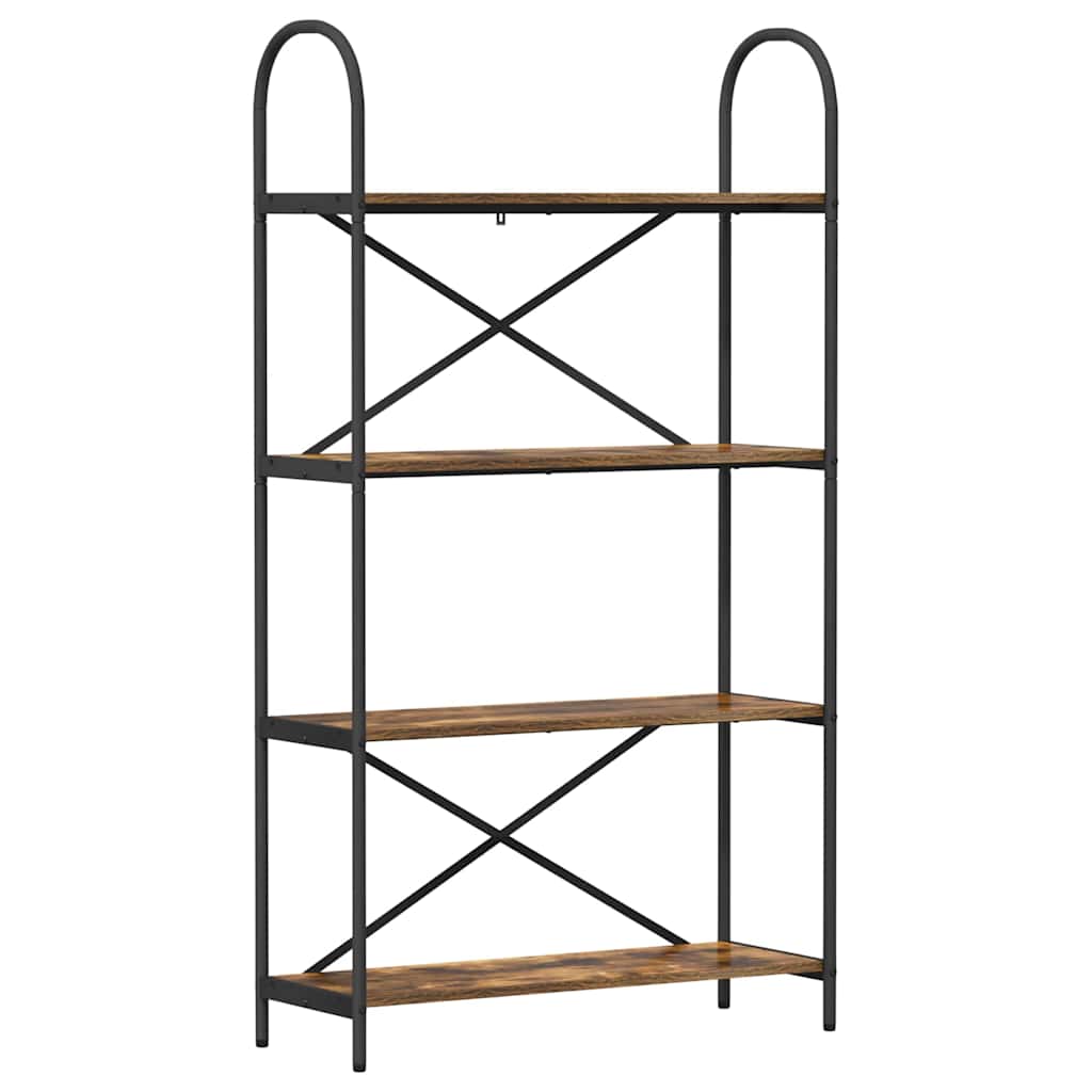 vidaXL Bookshelf Smoked Oak 80 x 30 x 146 cm Engineered wood