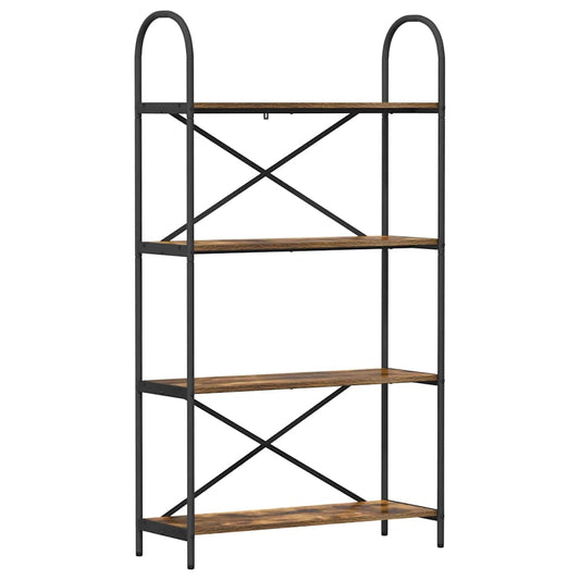 vidaXL Bookshelf 4-Tier 80 x 30 x 146 cm Engineered wood Smoked Oak