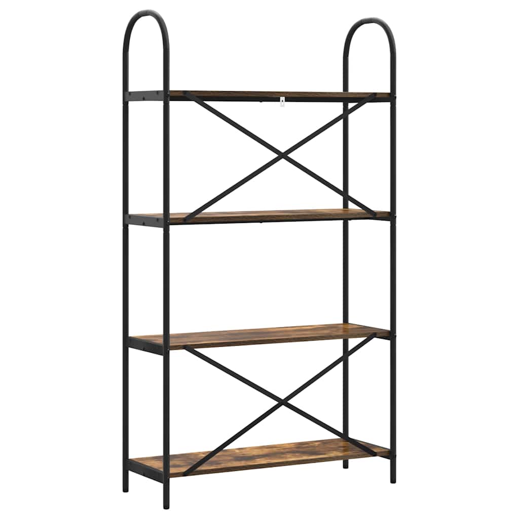 vidaXL Bookshelf Smoked Oak 80 x 30 x 146 cm Engineered wood