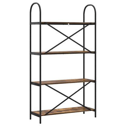 vidaXL Bookshelf Smoked Oak 80 x 30 x 146 cm Engineered wood