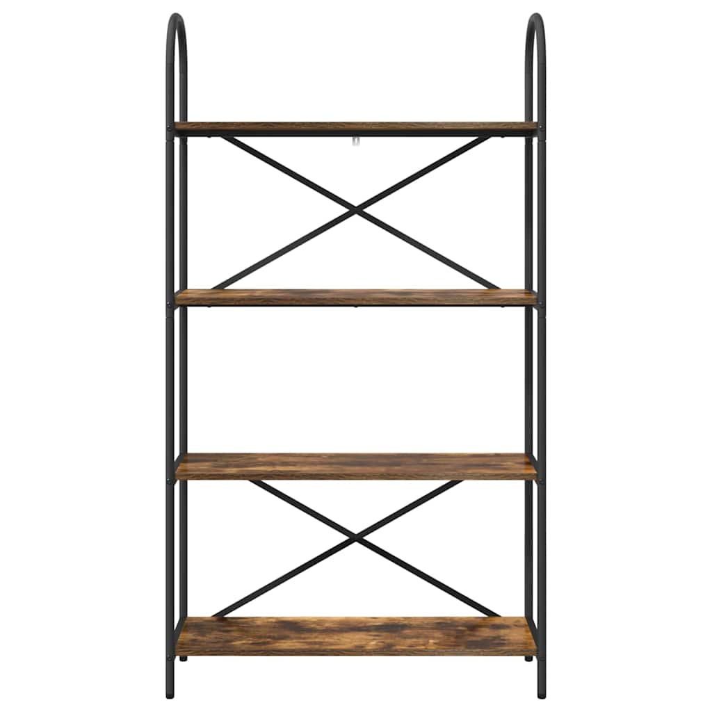 vidaXL Bookshelf Smoked Oak 80 x 30 x 146 cm Engineered wood