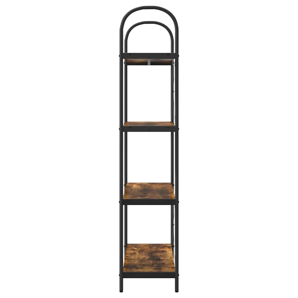 vidaXL Bookshelf Smoked Oak 80 x 30 x 146 cm Engineered wood