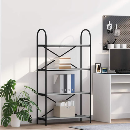 vidaXL Bookshelf Grey Sonoma 80 x 30 x 146 cm Engineered wood
