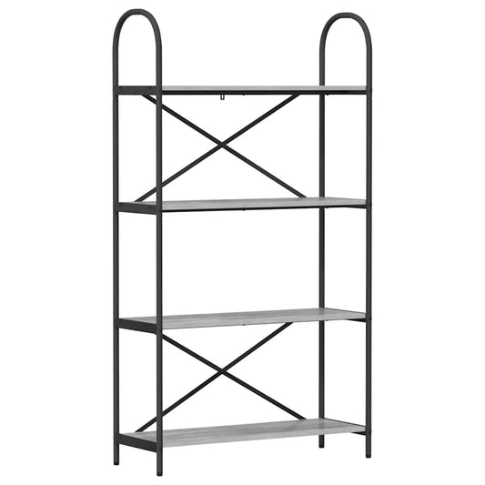 vidaXL Bookshelf 4-Tier 80 x 30 x 146 cm Engineered wood Grey Sonoma