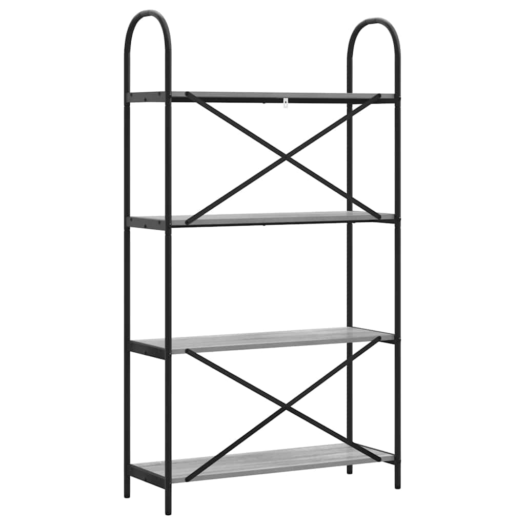 vidaXL Bookshelf Grey Sonoma 80 x 30 x 146 cm Engineered wood