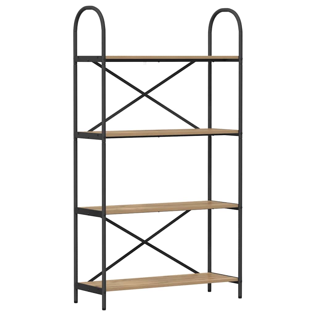 vidaXL Bookshelf 4-Tier 80 x 30 x 146 cm Engineered wood Artisan Oak