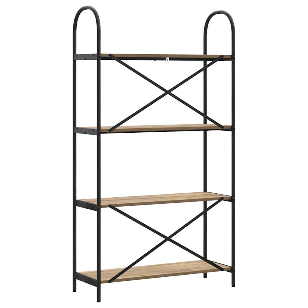 vidaXL Bookshelf 4-Tier 80 x 30 x 146 cm Engineered wood Artisan Oak