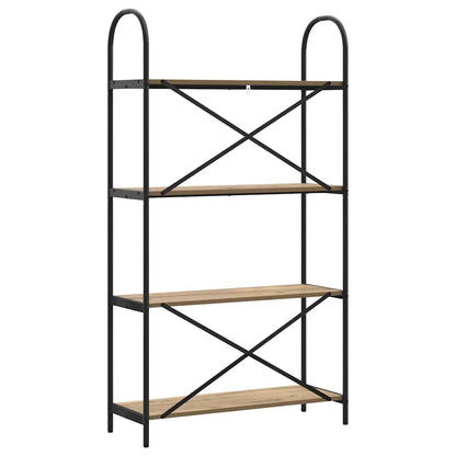 vidaXL Bookshelf 4-Tier 80 x 30 x 146 cm Engineered wood Artisan Oak