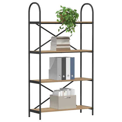 vidaXL Bookshelf 4-Tier 80 x 30 x 146 cm Engineered wood Artisan Oak