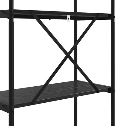 vidaXL Bookshelf Black Oak 80 x 30 x 109 cm Engineered wood