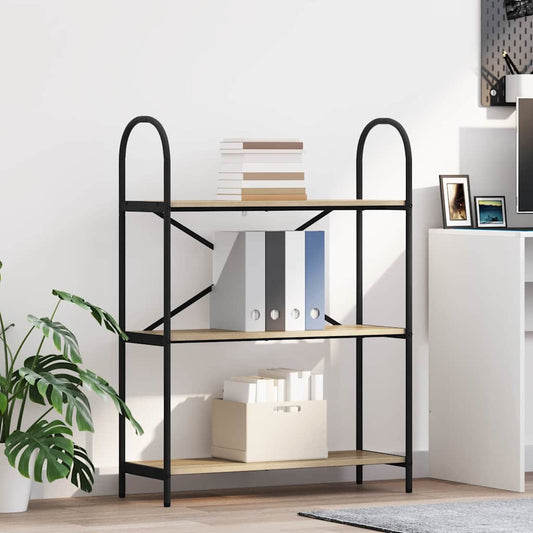 vidaXL Bookshelf 3-Tier 80 x 30 x 109 cm Engineered wood Sonoma Oak