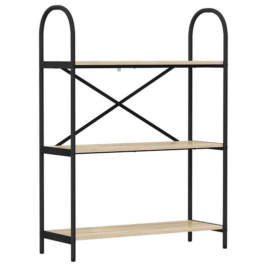 vidaXL Bookshelf 3-Tier 80 x 30 x 109 cm Engineered wood Sonoma Oak