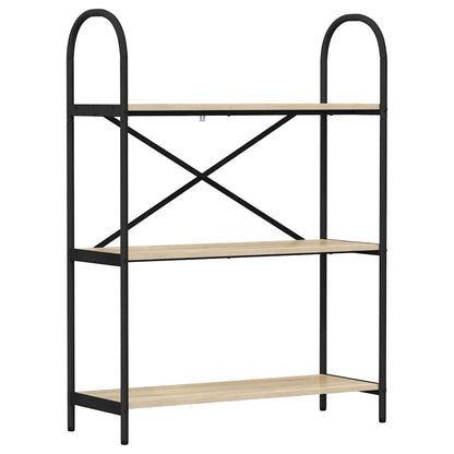 vidaXL Bookshelf 3-Tier 80 x 30 x 109 cm Engineered wood Sonoma Oak