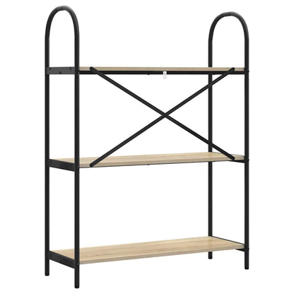 vidaXL Bookshelf 3-Tier 80 x 30 x 109 cm Engineered wood Sonoma Oak