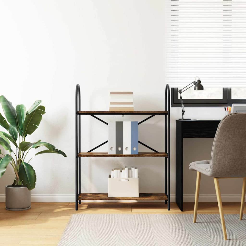 vidaXL Bookshelf Smoked Oak 80 x 30 x 109 cm Engineered wood