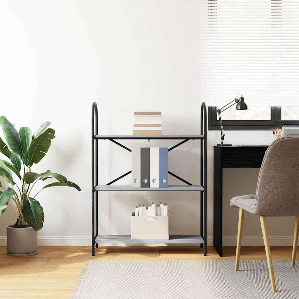 vidaXL Bookshelf Grey Sonoma 80 x 30 x 109 cm Engineered wood