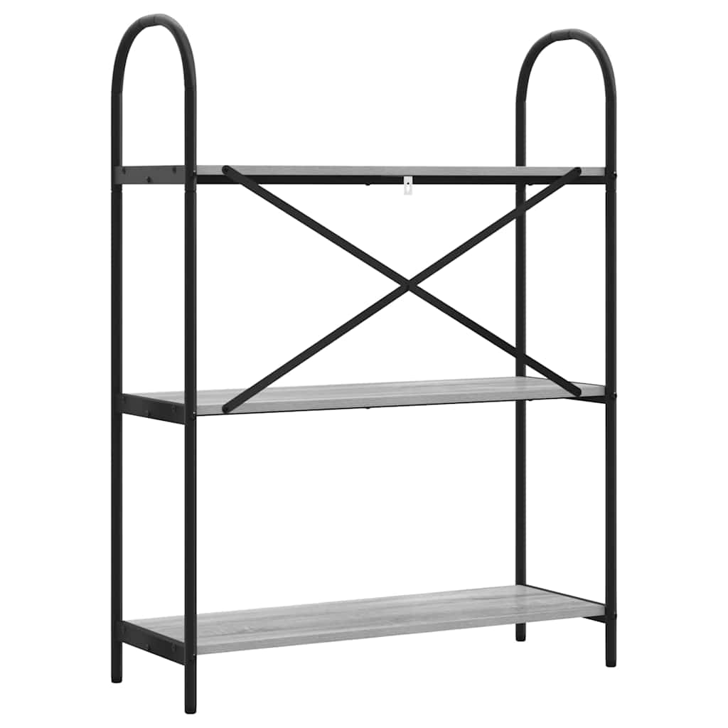 vidaXL Bookshelf Grey Sonoma 80 x 30 x 109 cm Engineered wood