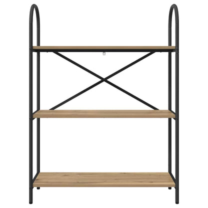 vidaXL Bookshelf 3-Tier 80 x 30 x 109 cm Engineered wood Artisan Oak