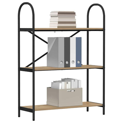 vidaXL Bookshelf 3-Tier 80 x 30 x 109 cm Engineered wood Artisan Oak