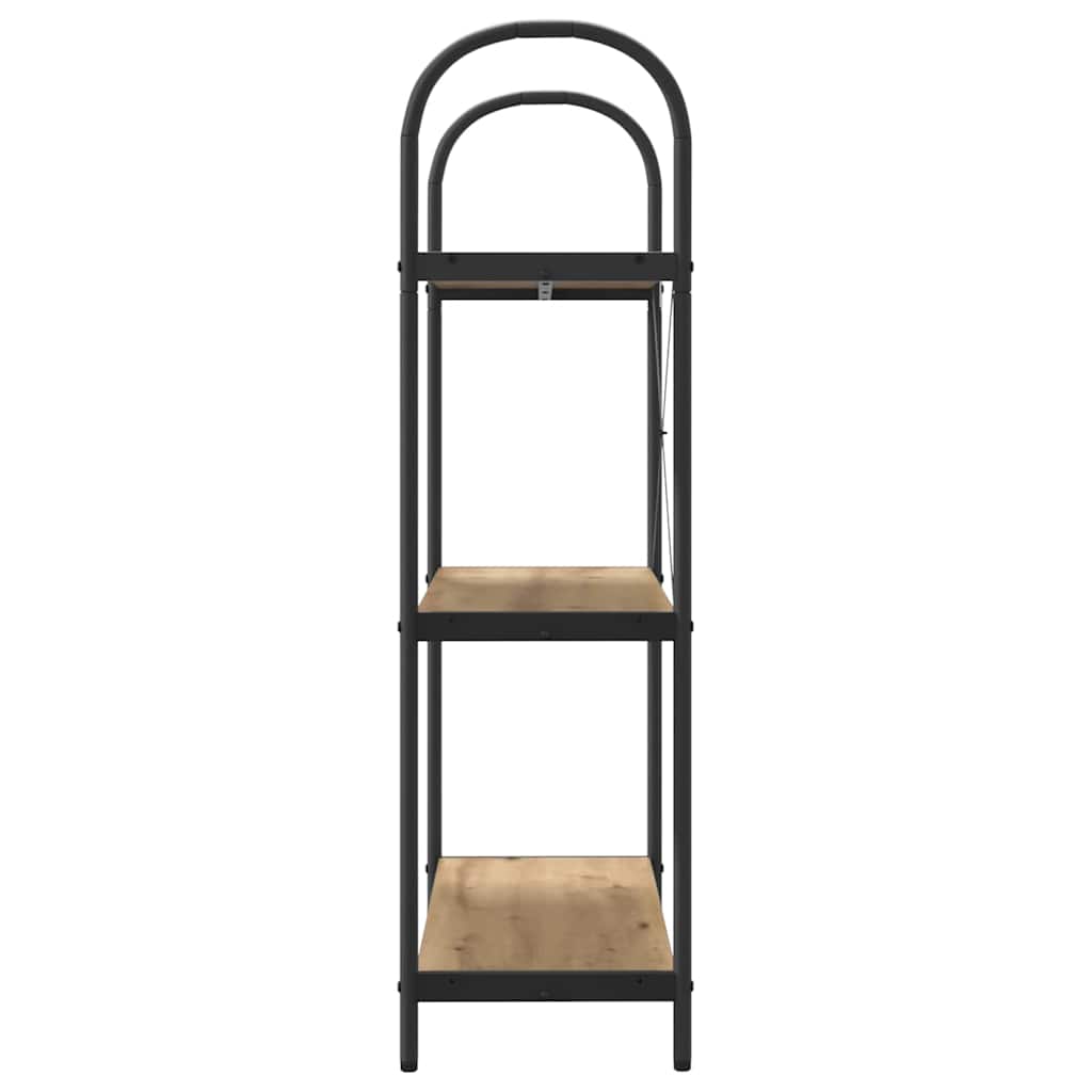 vidaXL Bookshelf 3-Tier 80 x 30 x 109 cm Engineered wood Artisan Oak