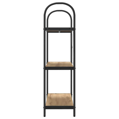 vidaXL Bookshelf 3-Tier 80 x 30 x 109 cm Engineered wood Artisan Oak