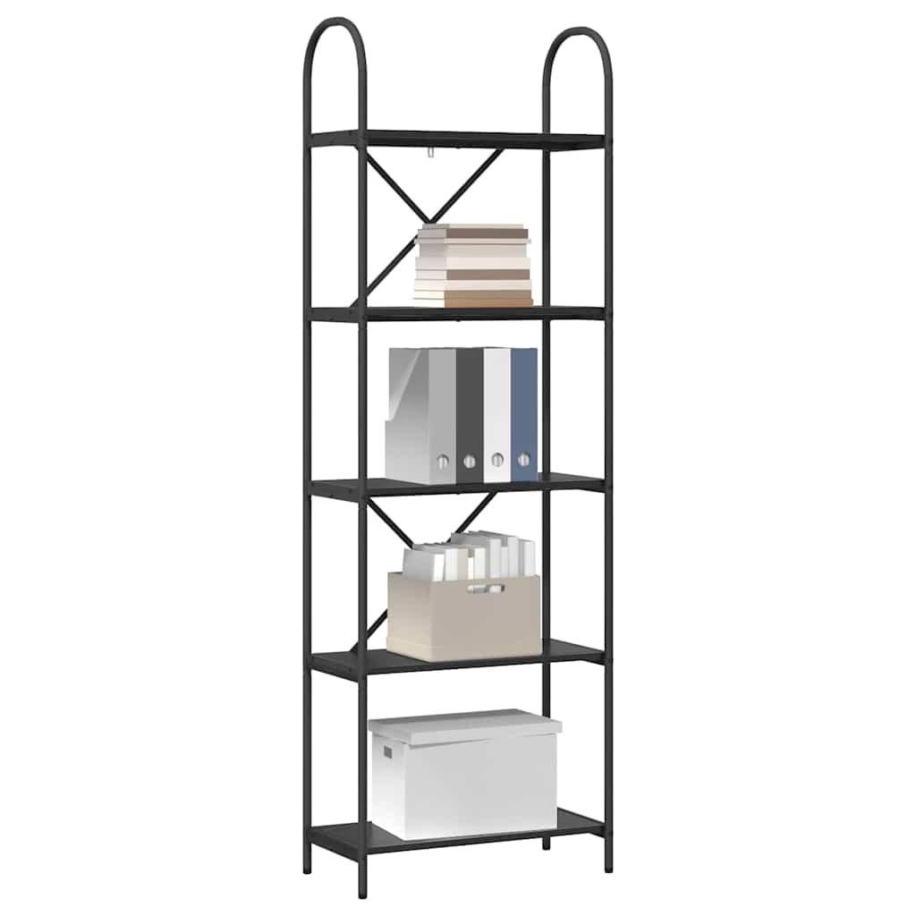 vidaXL Bookshelf Black Oak 60 x 30 x 183 cm Engineered wood