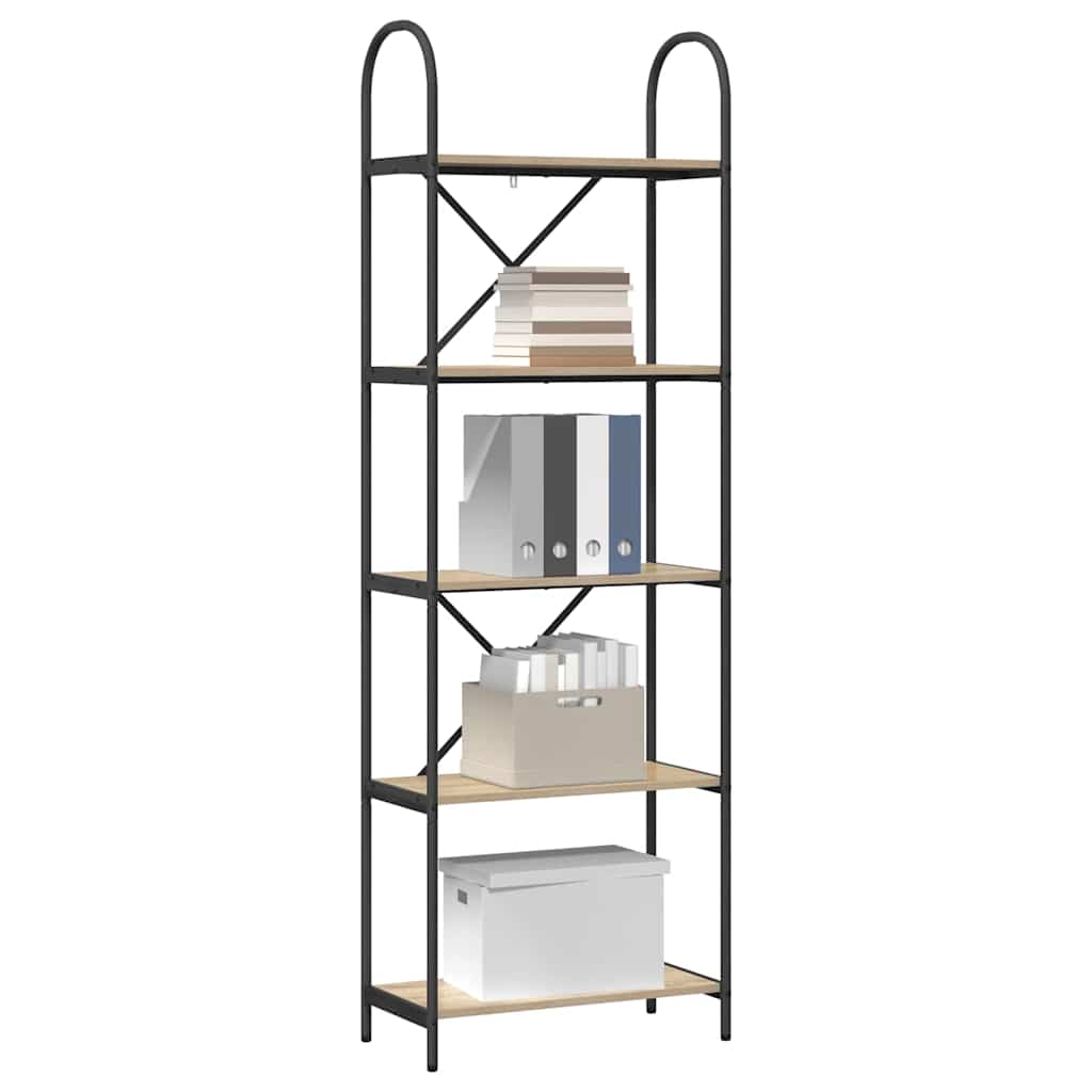 vidaXL Bookshelf Sonoma Oak 60 x 30 x 183 cm Engineered wood