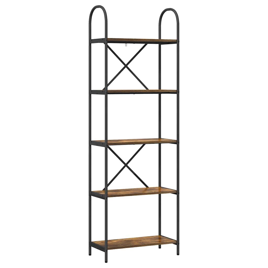 vidaXL Bookshelf Smoked Oak 60 x 30 x 183 cm Engineered wood