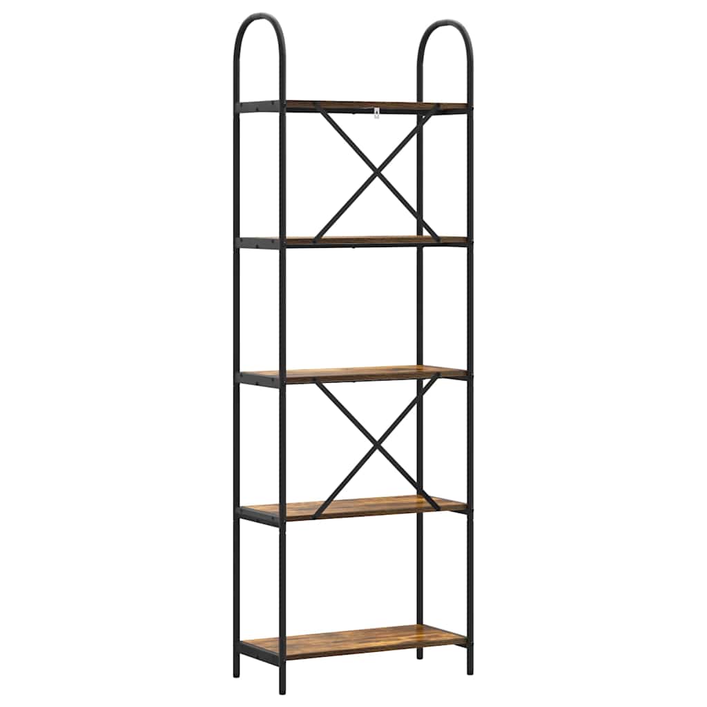 vidaXL Bookshelf Smoked Oak 60 x 30 x 183 cm Engineered wood