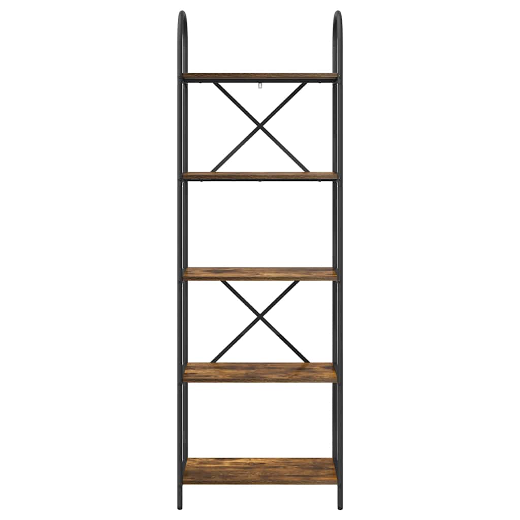vidaXL Bookshelf Smoked Oak 60 x 30 x 183 cm Engineered wood