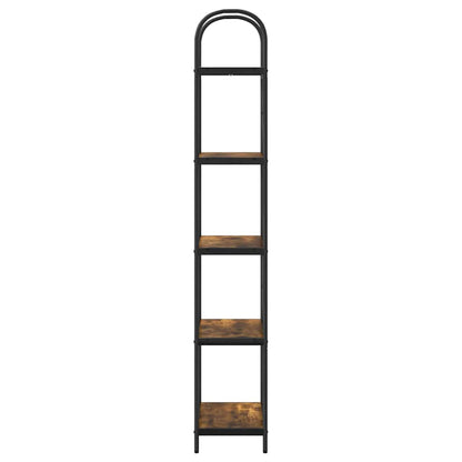 vidaXL Bookshelf Smoked Oak 60 x 30 x 183 cm Engineered wood