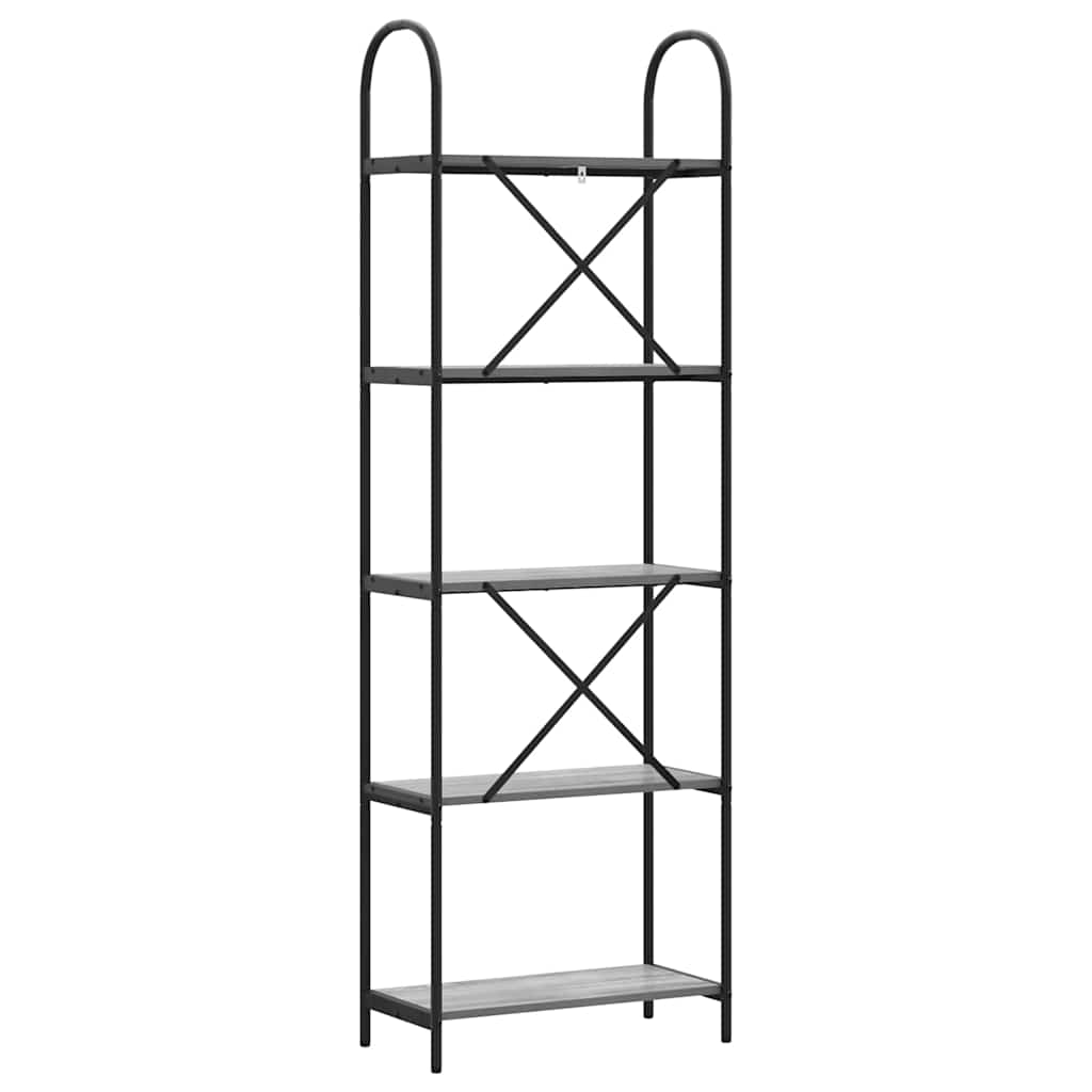 vidaXL Bookshelf Grey Sonoma 60 x 30 x 183 cm Engineered wood