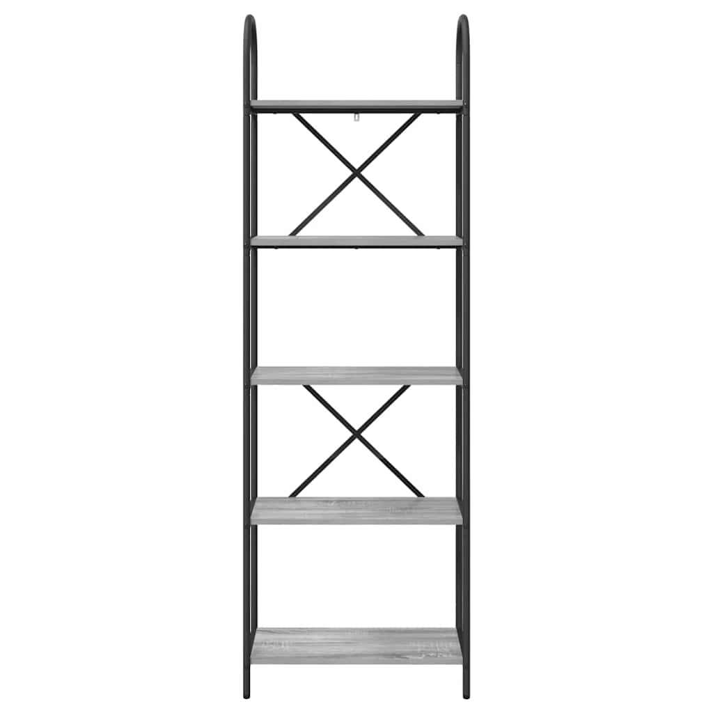 vidaXL Bookshelf Grey Sonoma 60 x 30 x 183 cm Engineered wood