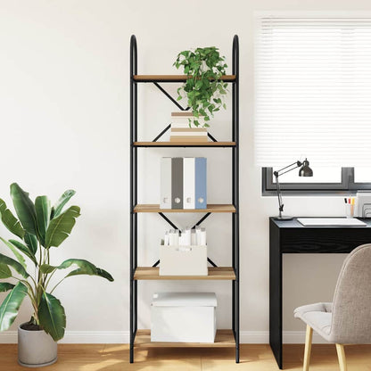 vidaXL Bookshelf 5-Tier 60 x 30 x 183 cm Engineered wood Artisan Oak