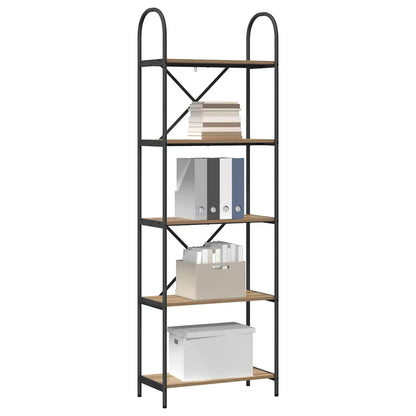 vidaXL Bookshelf 5-Tier 60 x 30 x 183 cm Engineered wood Artisan Oak