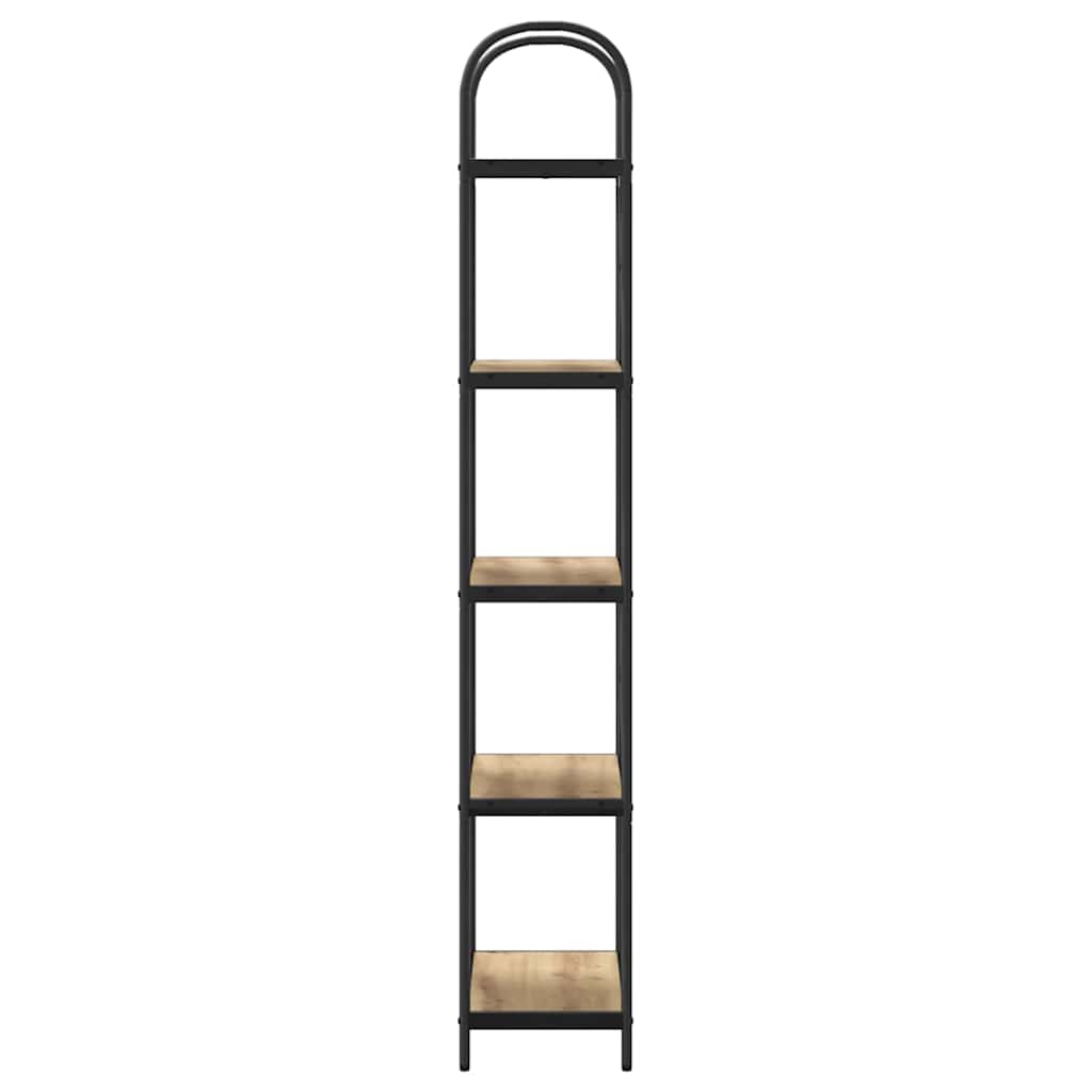 vidaXL Bookshelf 5-Tier 60 x 30 x 183 cm Engineered wood Artisan Oak