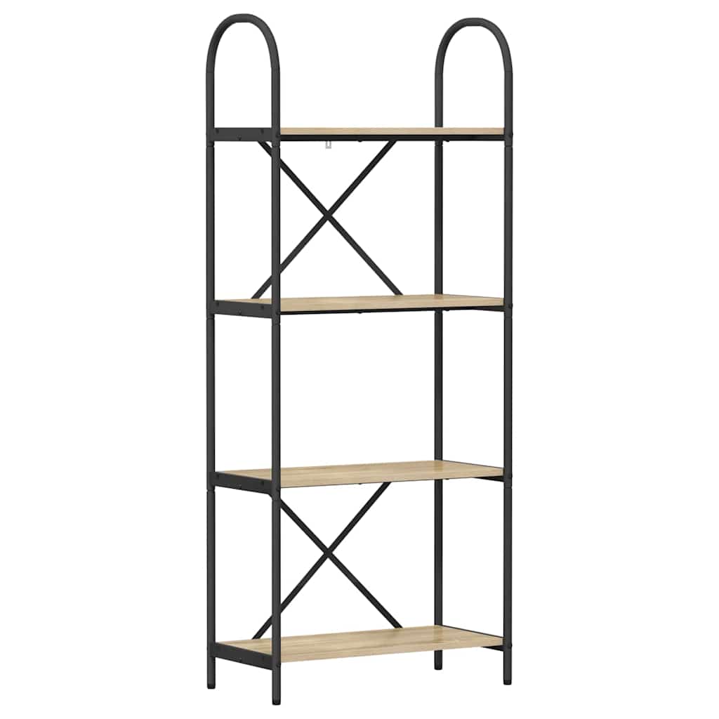 vidaXL Bookshelf 4-Tier 60 x 30 x 146 cm Engineered wood Sonoma Oak