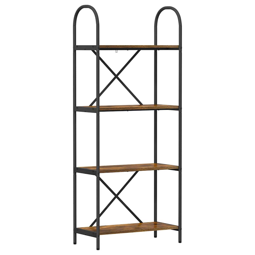 vidaXL Bookshelf 4-Tier 60 x 30 x 146 cm Engineered wood Smoked Oak