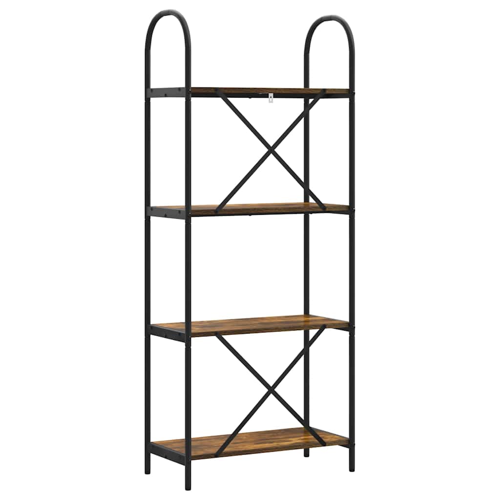 vidaXL Bookshelf 4-Tier 60 x 30 x 146 cm Engineered wood Smoked Oak