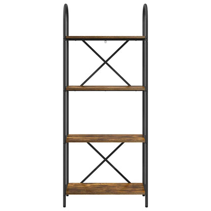 vidaXL Bookshelf 4-Tier 60 x 30 x 146 cm Engineered wood Smoked Oak