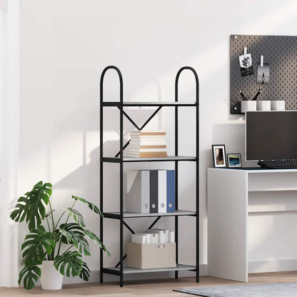 vidaXL Bookshelf 4-Tier 60 x 30 x 146 cm Engineered wood Grey Sonoma