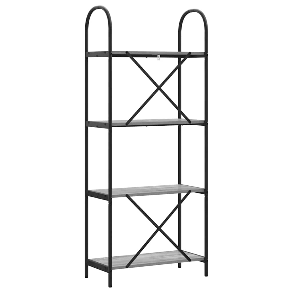 vidaXL Bookshelf Grey Sonoma 60 x 30 x 146 cm Engineered wood
