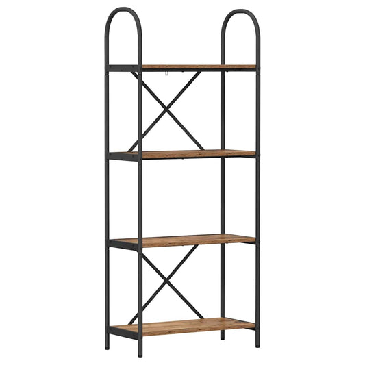 vidaXL Bookshelf 4-Tier 60 x 30 x 146 cm Engineered wood Old Wood